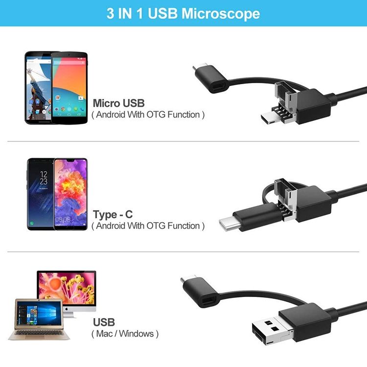 პორტატული ციფრული მიკროსკოპი 1000X-USB - Image 5