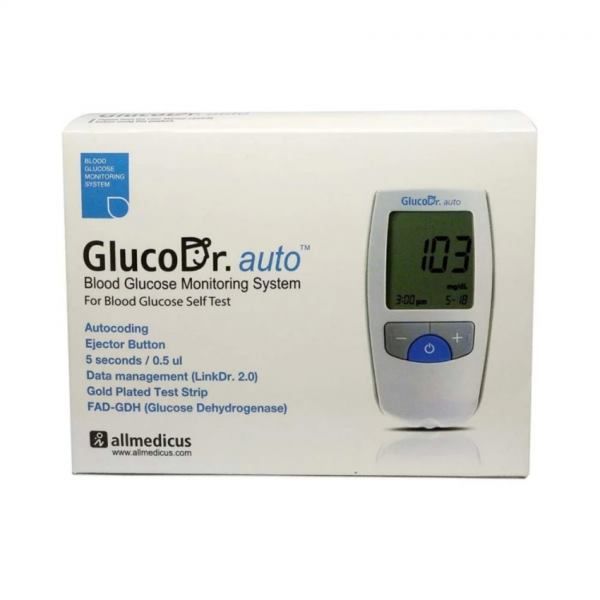 გლუკომეტრი GlucoDr. Auto A (AGM-4000) 25 ტესტ ფირფიტა, 10 ლანცეტი, საჩხვლეტი კალამი, შესანახი ჩანთა - Image 3